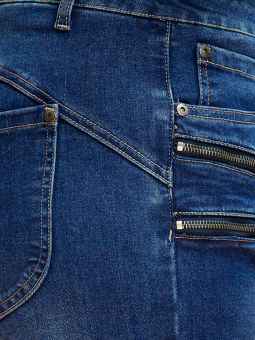 Zhenzi SALSA - Blå capri bukser i denim stretch