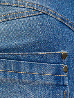 Zhenzi STEP - Blå denimshorts med stretch