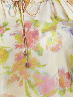 Zhenzi JUNIPER - Lys chiffong bluse med blomsterprint