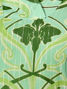 Zhenzi LILIANA - Grønn bluse med sølvtråde