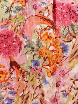 Zhenzi OCTAVIA - Viskosebluse med røde blomster