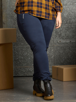 Zhenzi CALLIE - Marineblå bukser med glidelås lomme