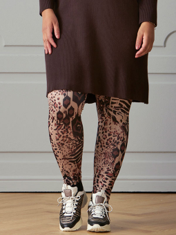 Zhenzi SUSA - Leggings med brunt og svart dyreprint
