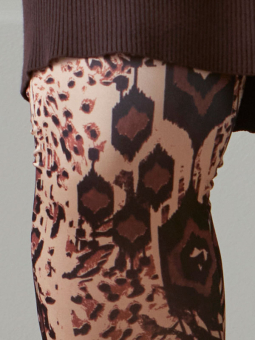 Zhenzi SUSA - Leggings med brunt og svart dyreprint