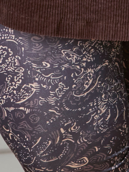 Zhenzi SUSA - Svarte leggings med print