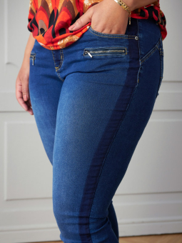 Zhenzi CURVE - Blå jeans med shape effekt