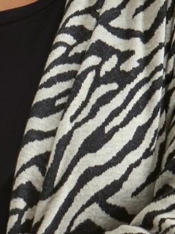Zhenzi LINDSEY - Myk jersey cardigan med zebraprint