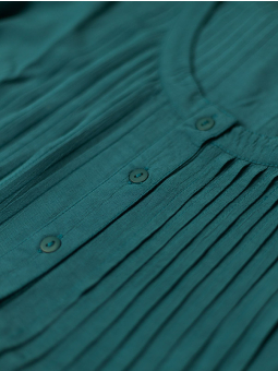 Gozzip JOHANNE - Petroleumsblå skjortetunika med lommer