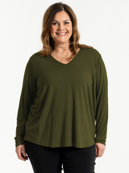 GITTE - Plus Size Bluse fra Gozzip