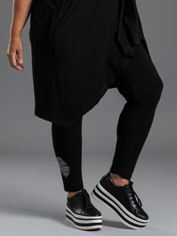 Gozzip Black MIRA - Svarte leggings med hvit detalje