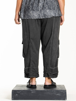 LEANETTE - Plus Size Bukser fra Gozzip Black