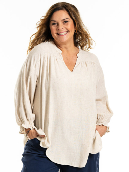 MIRJAM - Plus Size Bluse fra Gozzip