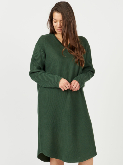 Aprico Glendale - mørkegrønn strikket kjole