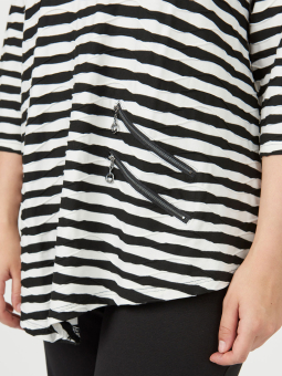 Pont Neuf Rosalina - viskose genser med hvite og svarte striper