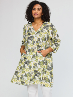 Studio S262827-Offwhite+greenflowers