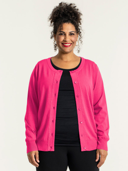 Sandgaard HELSINKI - Rosa cardigan i strikket viskose