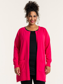 Sandgaard HELSINKI - Rosa cardigan med lommer 