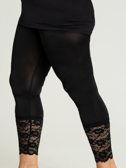 Sandgaard LUXEMBOURG - Svarte leggings med blondekant