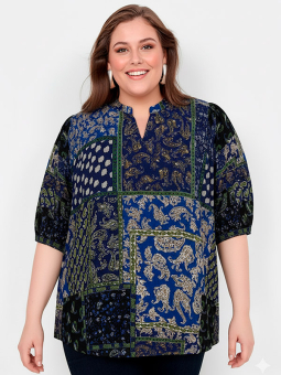 WA-NEA - Plus Size Bluse fra Wasabi Concept