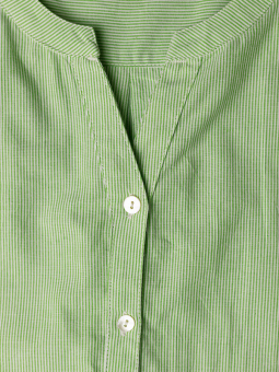 Adia BERGIT - Grønn bomullsbluse med fine striper