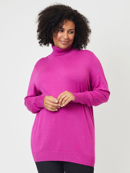 Adia AZELEA - Rosa strikket genser med høy hals