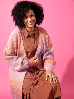 Adia AMALIE - Rosa strikket cardigan