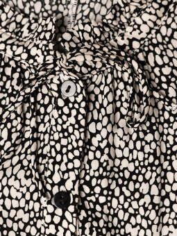 Gozzip ALEXANDRA - Lang svart viskosekjole med print 
