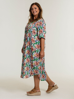 Gozzip ALICE - Lang kjole med blomsterprint