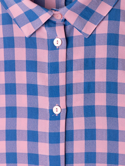 Gozzip GERDA - Skjortetunika med blå og rosa ruter