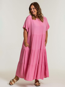 Gozzip SUSSIE - Lang rosa kjole i 100% Viskose