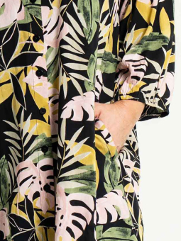Gozzip ADINA - Svart tunika med blad print
