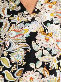 Gozzip AGNA - Svart viskosebluse med print