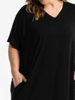 Gozzip PIL - Svart oversize jerseykjole