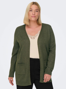 Only Carmakoma ESLY - Grønn strikket cardigan
