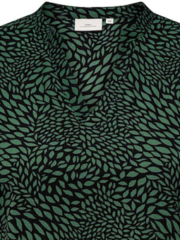 Only Carmakoma LUX CELI - Svart tunika med grønt print