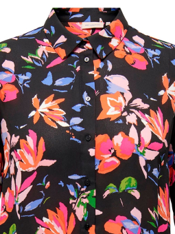 Only Carmakoma ALMA LIFE - Svart skjorte med blomster