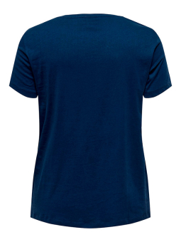 Only Carmakoma NEWBELLANA - Navy T-skjorte med giraffprint