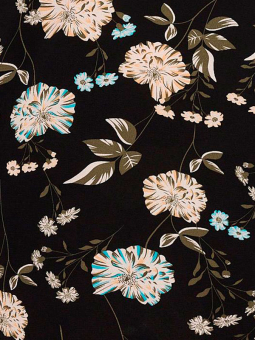 Only Carmakoma LUXMIE - Svart kjole med blomster