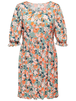 Only Carmakoma NOVA - Grønn kjole med blomsterprint