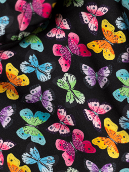 Studio LOTTE - Svart softshelljakke med sommerfugler