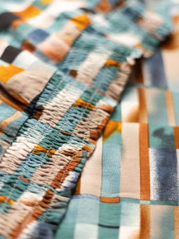 Studio PAMELA - Bluse i farverikt grafisk print