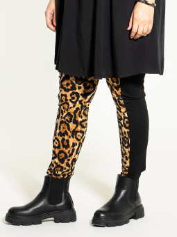 Studio IRENE - Leggings med stretch og leopardmønster