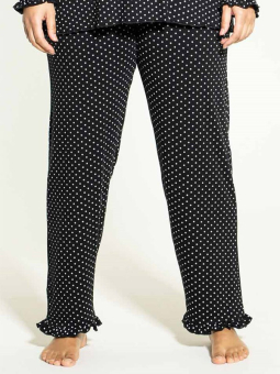Studio TULLE - Svarte pysjamasbukser med hvite prikker