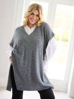 KCANNETT - Plus Size Poncho fra Kaffe Curve