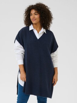 KCANNETT - Plus Size Poncho fra Kaffe Curve