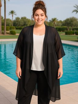 HOWDY  - Plus Size Kimono fra Only Carmakoma