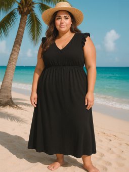 CARMETTA - Plus Size Kjole fra Only Carmakoma