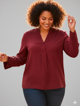 CARANJANA - Plus Size Bluse fra Only Carmakoma