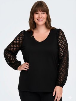 CAREFFIE - Plus Size Bluse fra Only Carmakoma
