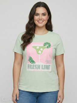 CARADDISON - Plus Size T-skjorte fra Only Carmakoma